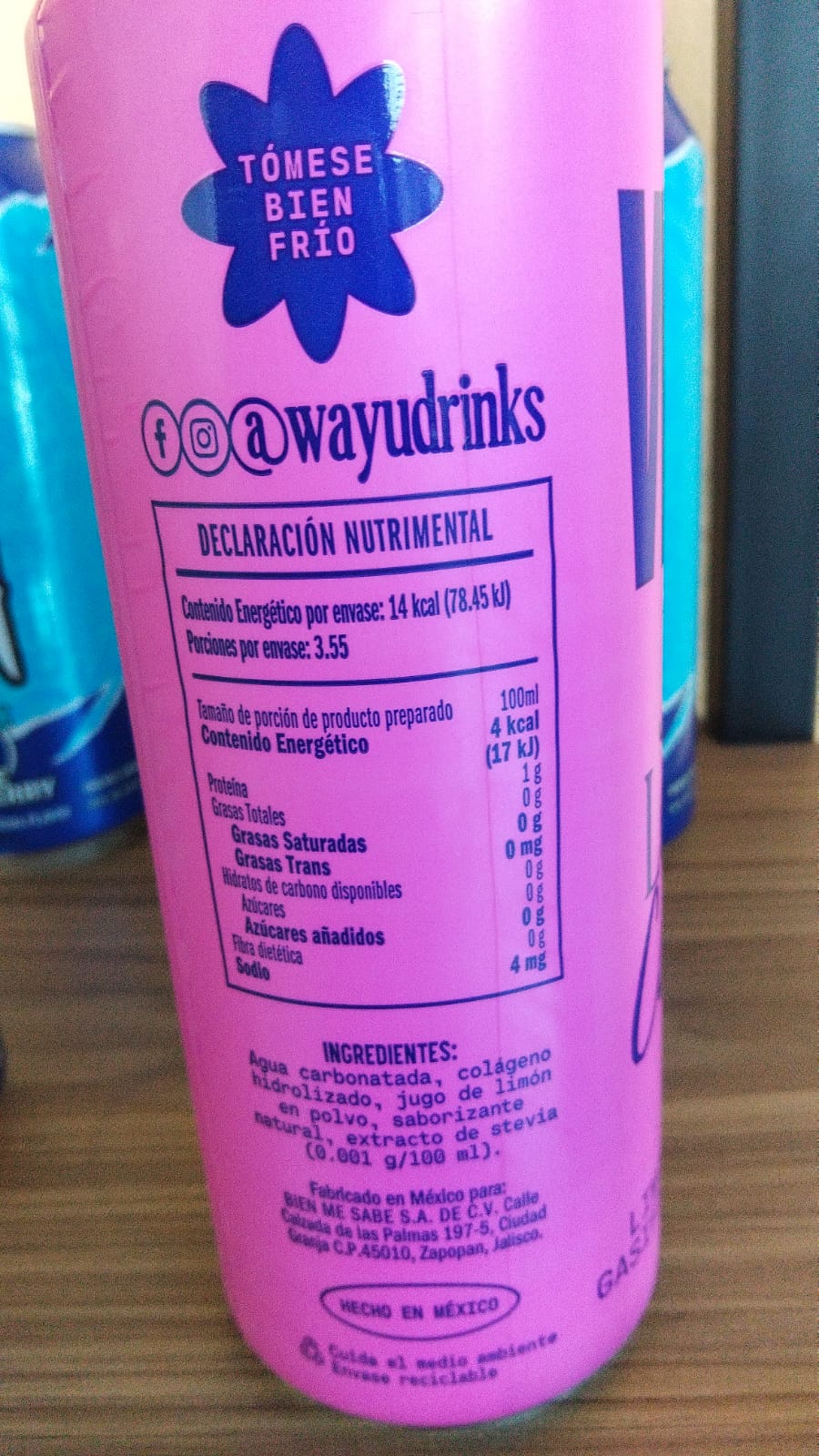 Wayú - Flor de Jamaica Collagen Lemonade Gasificada