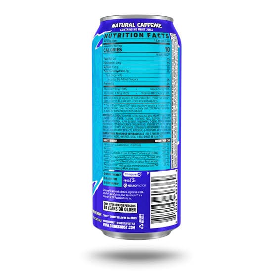 Ghost Energy sabor Blue Raspberry