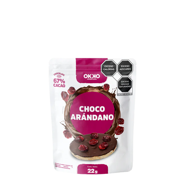 Okko choco rice cake arándanos