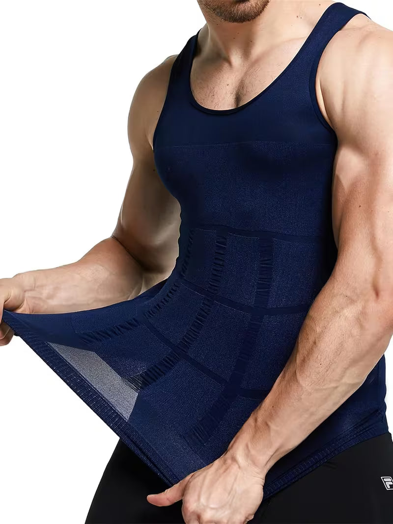 Top De Tanque De Compresión para Hombre Color Azul Marino