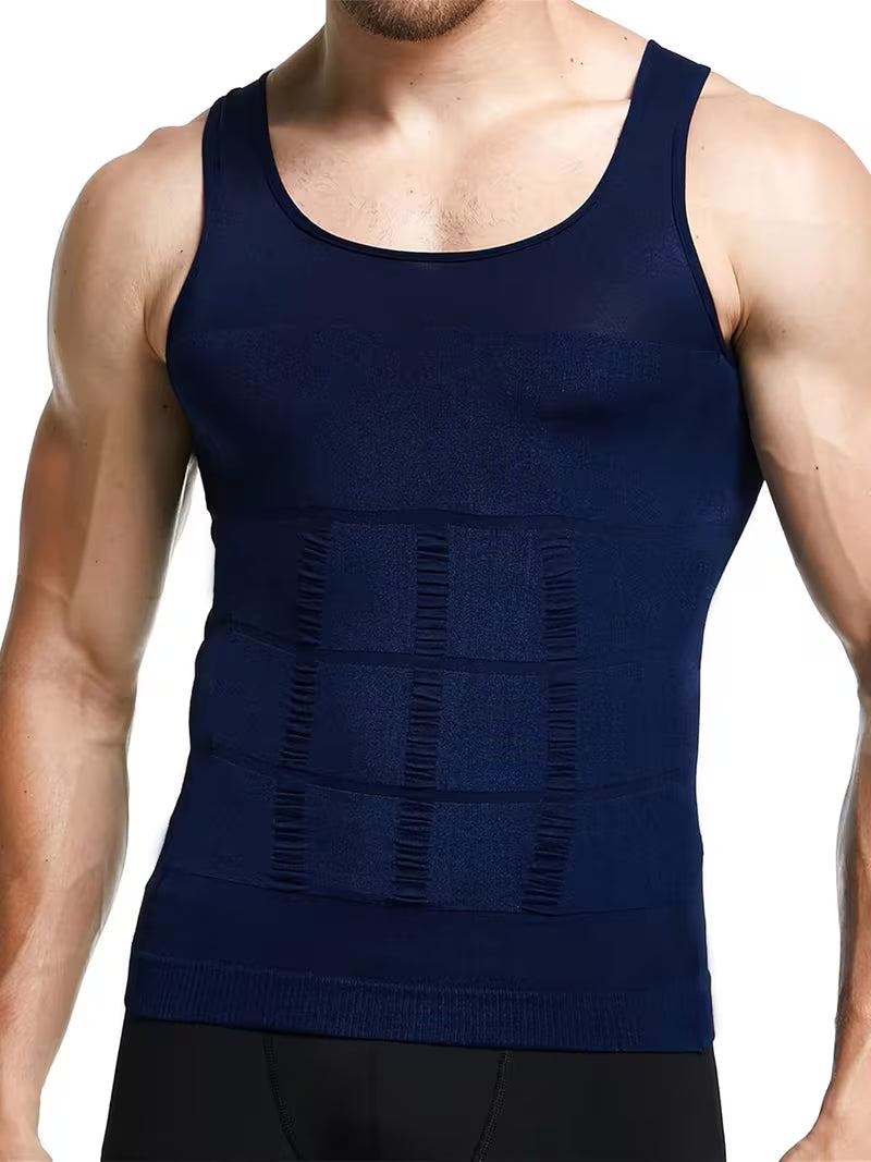Top De Tanque De Compresión para Hombre Color Azul Marino