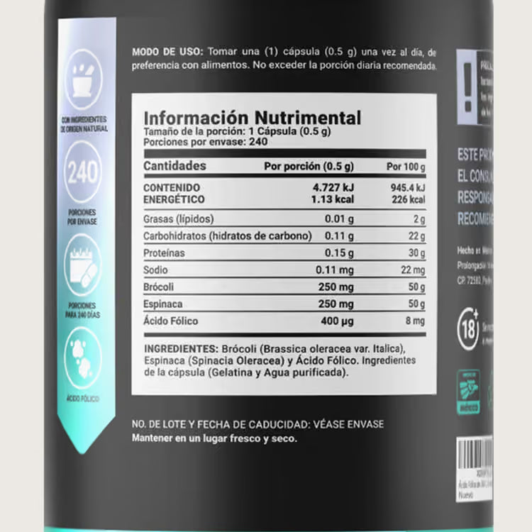 B Life Folic Acid Blend 240 cápsulas