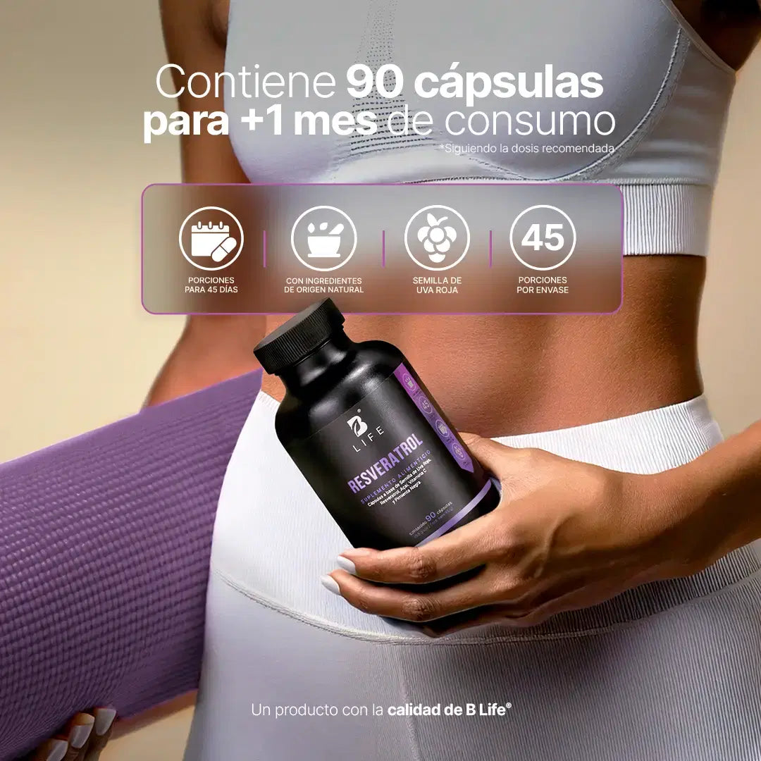B Life Resveratrol 90 Cápsulas