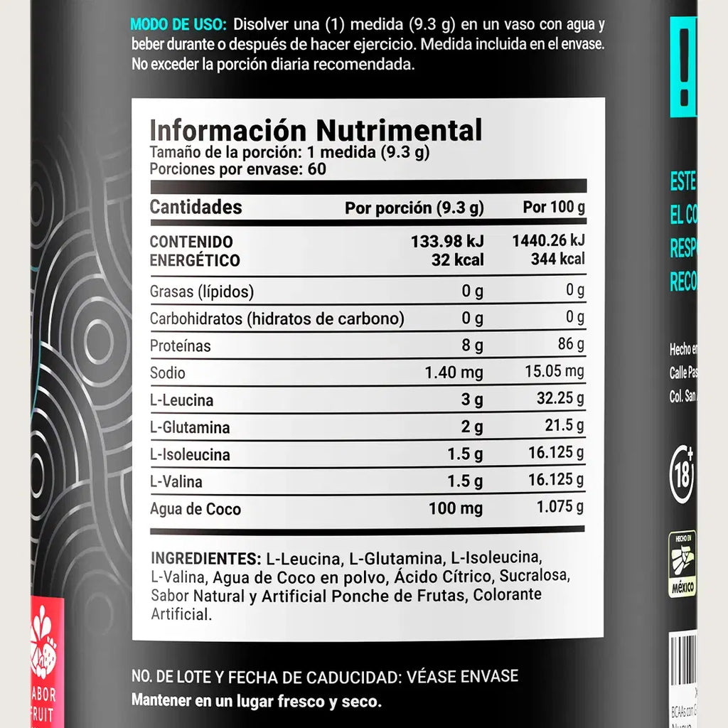 B Life BCAAs + Glutamine Sabor Fruit Punch