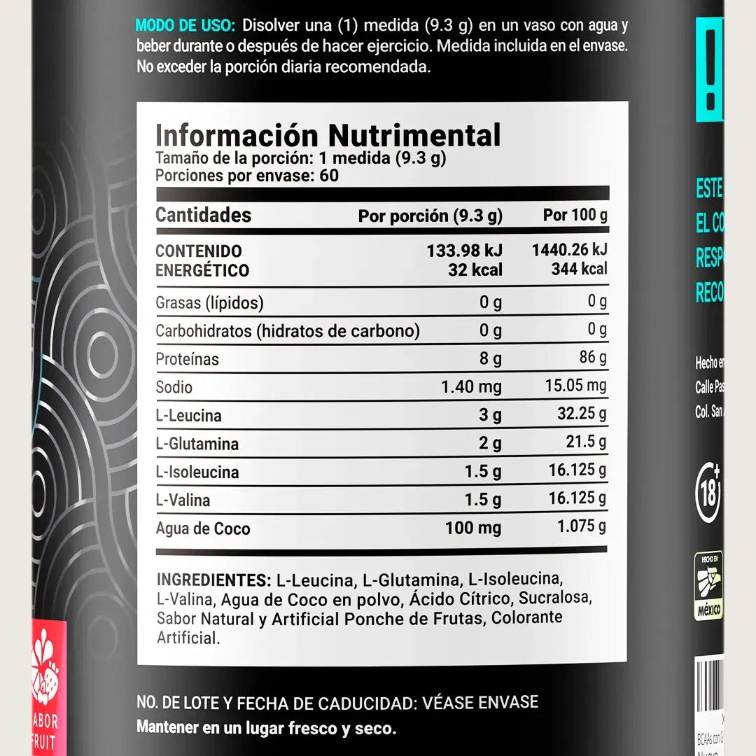 B Life BCAAs + Glutamine Sabor Fruit Punch