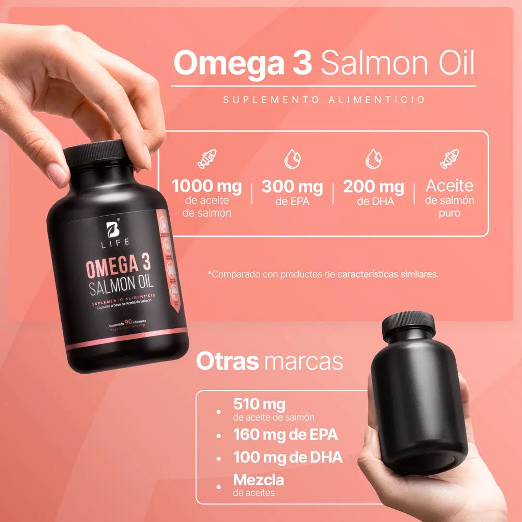 B Life Omega 3 Aceite de Salmon 90 Cápsulas