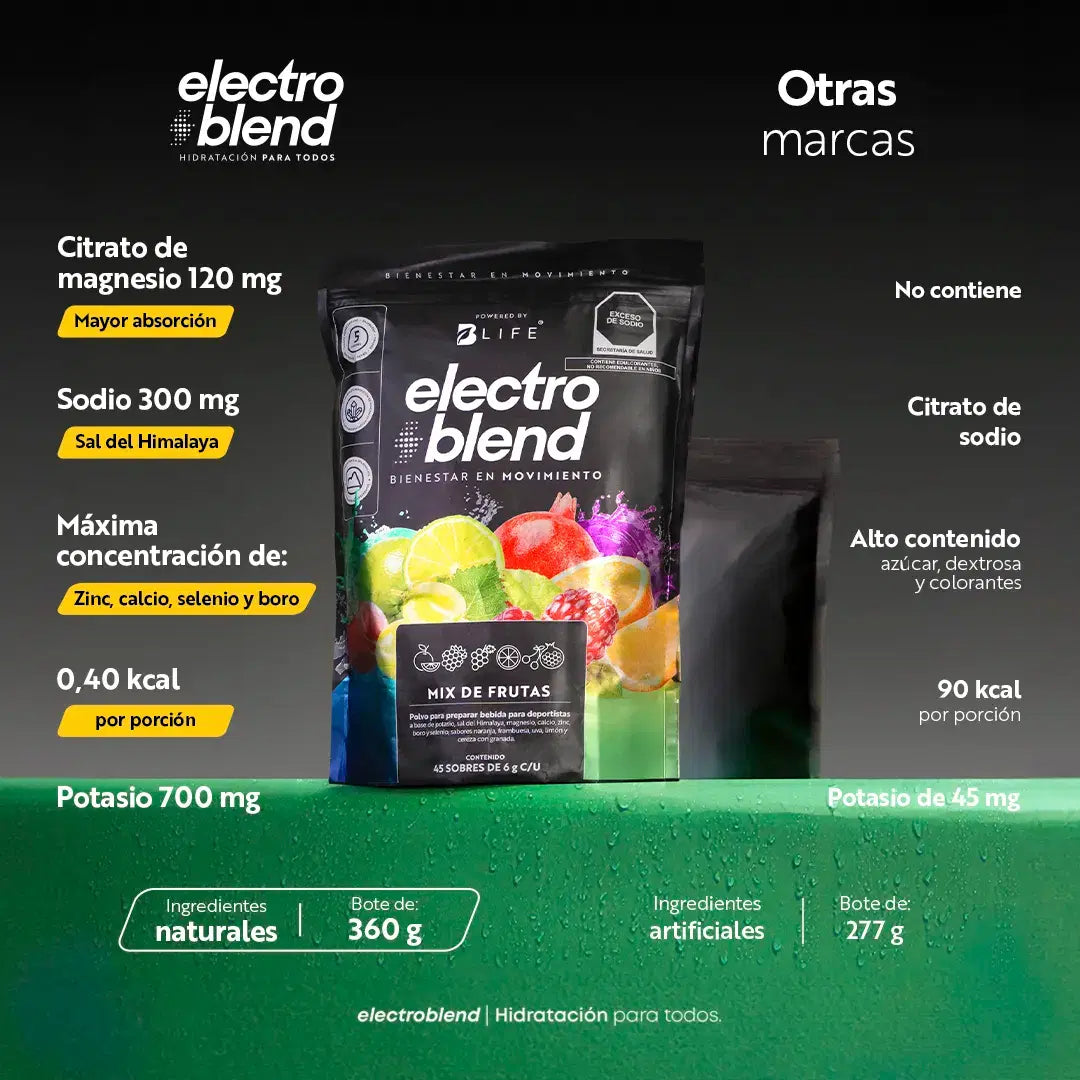 B Life Electroblend Sabor Mix de Frutas 45 Sobres