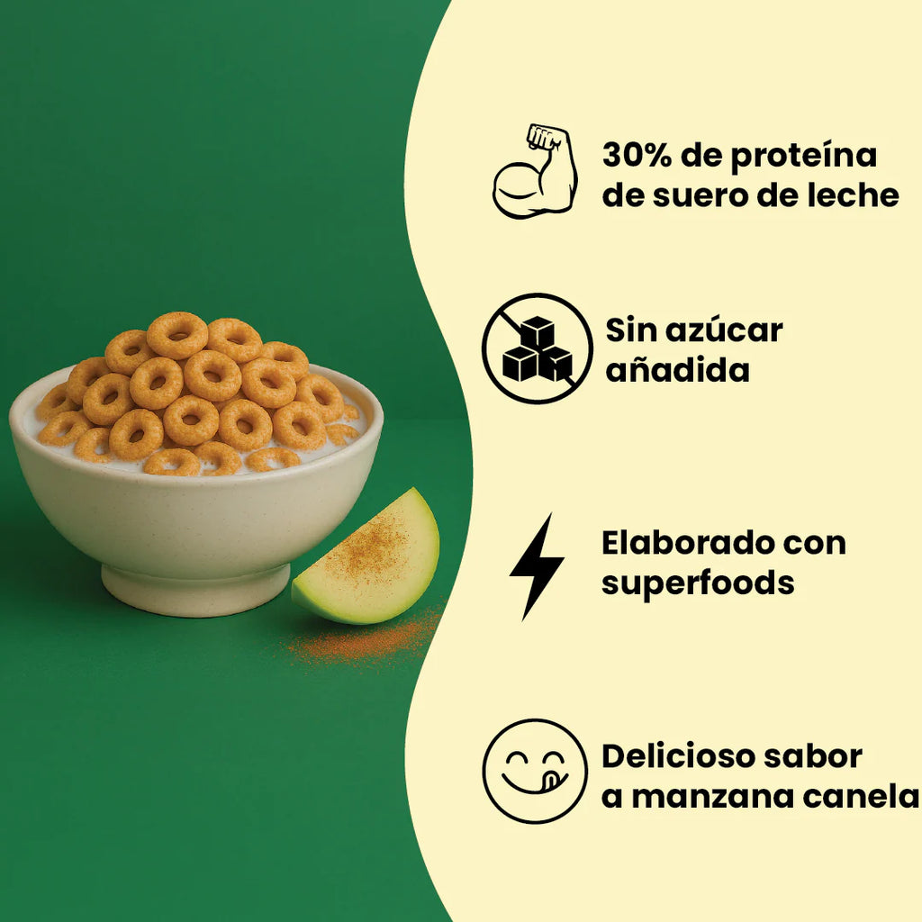 Power Pop Cereal Alto en Proteína Sabor Manzana - Canela