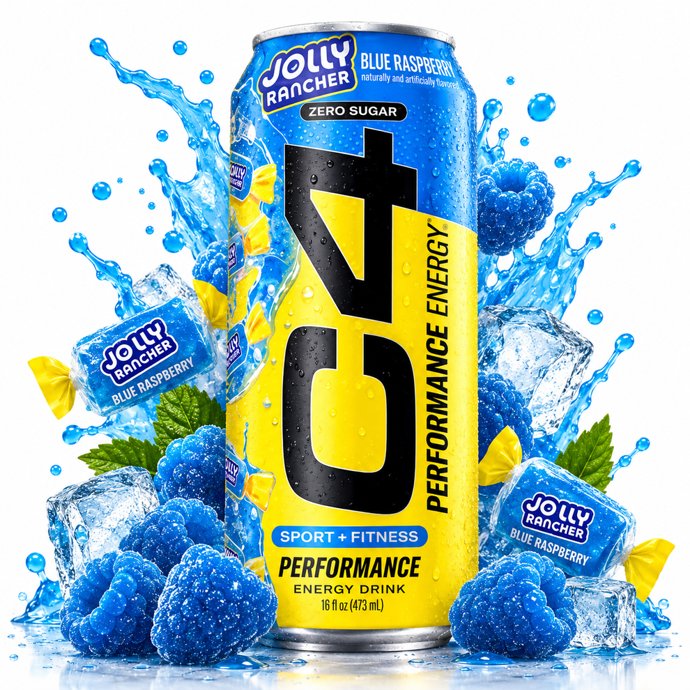 Cellucor C4 Bebida Energética - Blue Razz JOLLY RANCHER - Pack c/ 8pzas