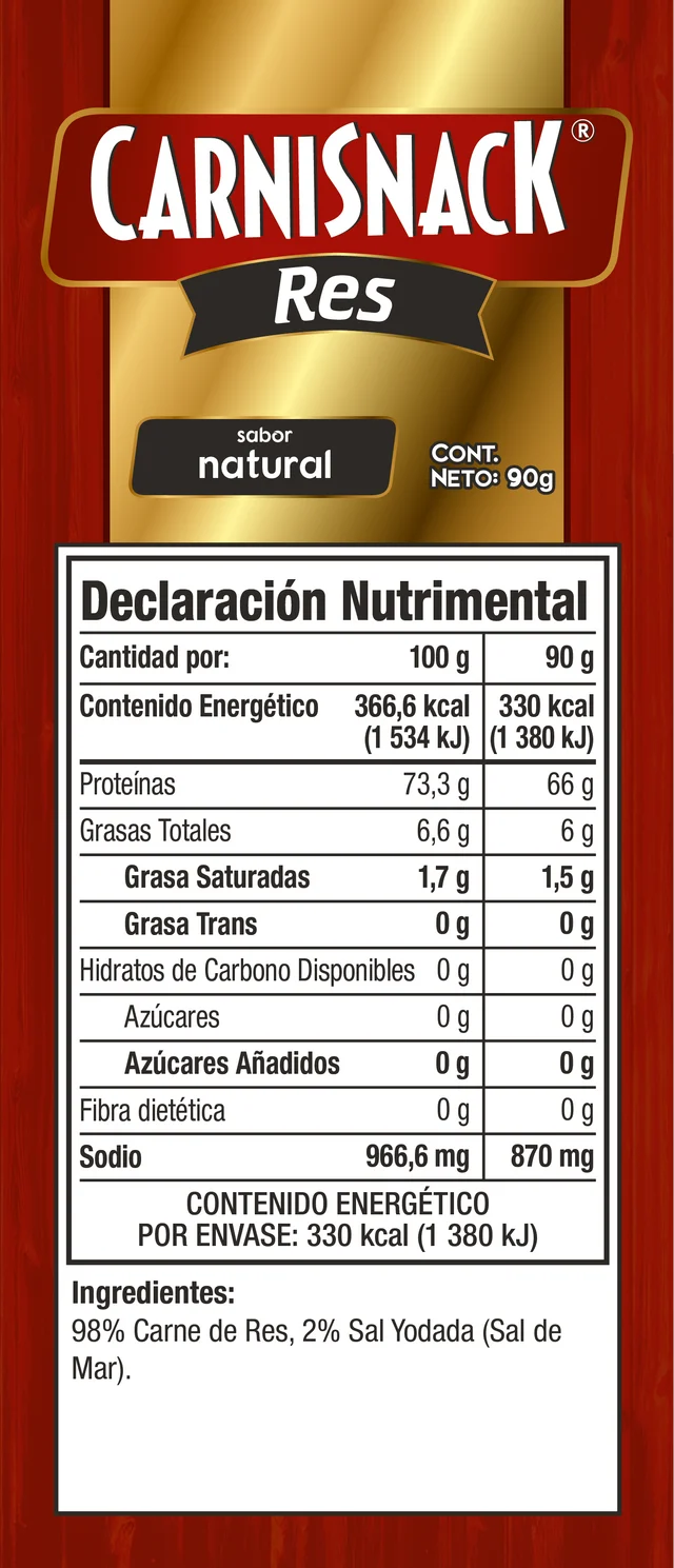 Carnisnack 90 g sabor natural