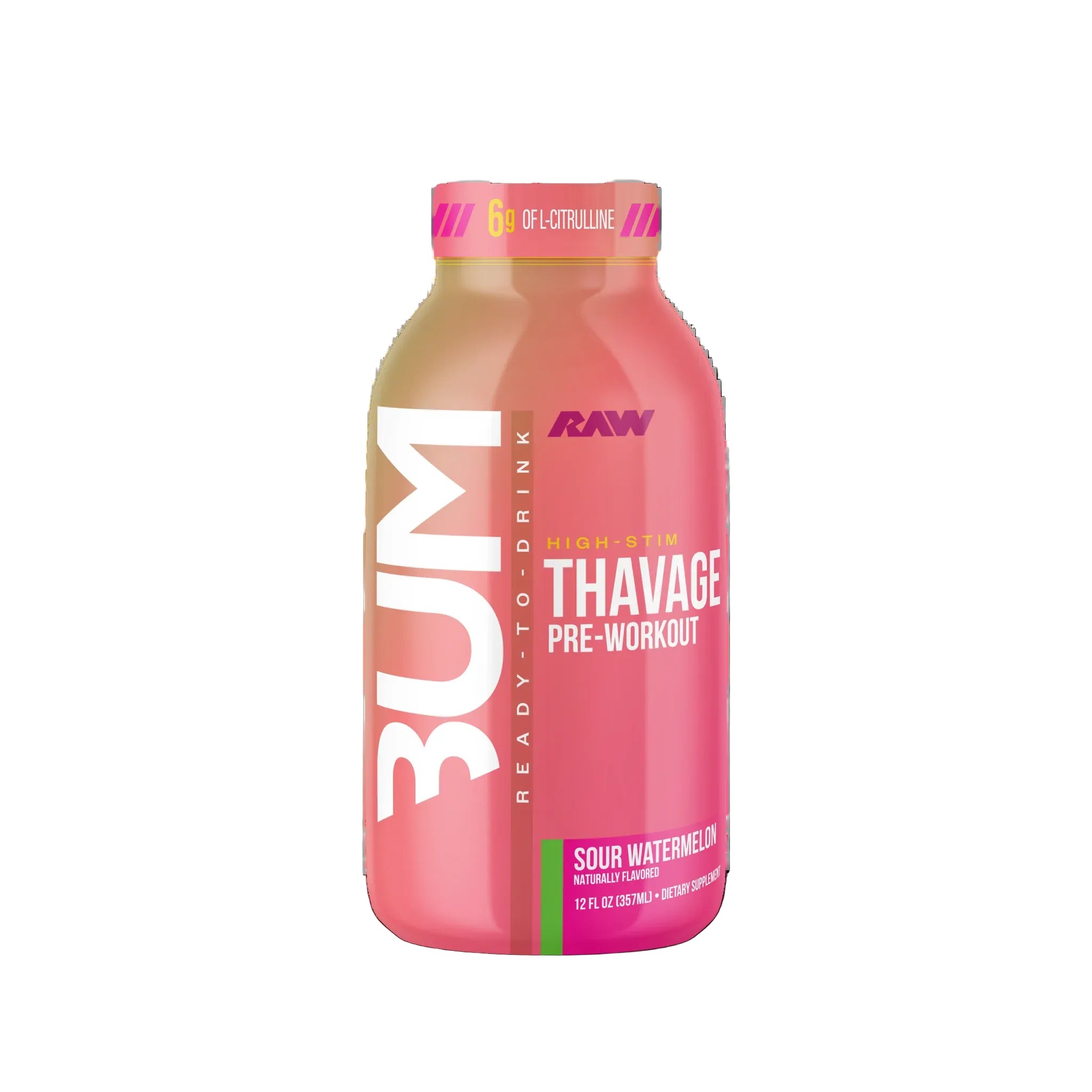 Raw Nutrition CBUM Thavage RTD Pre-Workout sabor Sour Watermelon