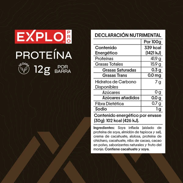 EXPLO Barra de proteína sabor chocolate