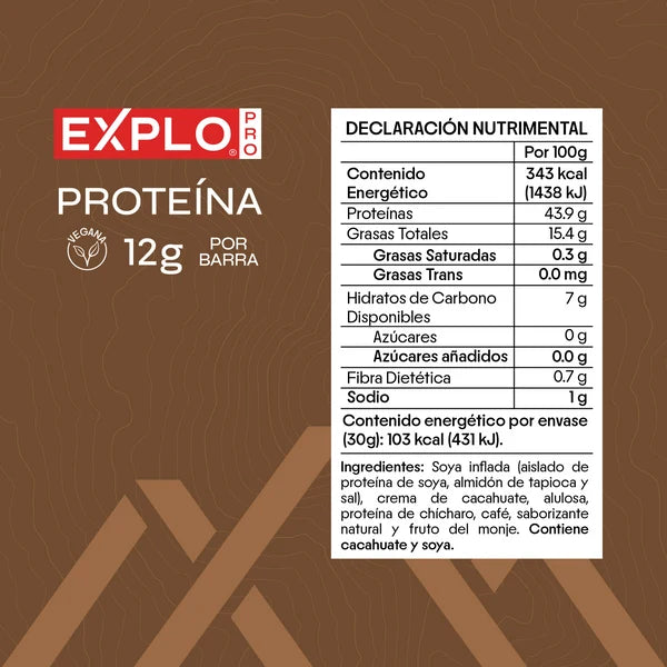 EXPLO Barra de proteína sabor Moka